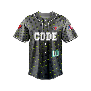 Gran oferta, ropa de béisbol y softbol de talla grande para hombre, sudadera de malla transpirable personalizable, conjunto de bordado sublimado con calor - Product Image 5