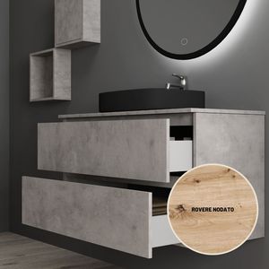 Unità Base lavabo London Nordikflat con due cassetti morbidi 101x46x55.5h cm in contenitore sotto il letto Color Ro - Product Image 3