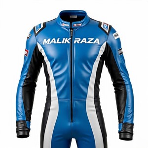 Traje de carreras de pista Ajuste personalizado, tamaño personalizado, estilo, color y logotipos en cuero de vaca duradero de lujo para el rendimiento en pista - Product Image 4