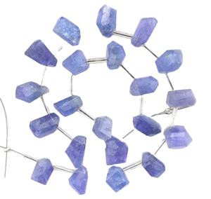 Top Quality 21 Pieces Beautiful Strand Natural Tanzanite Gemstone Faceted Nuggets Beads for Jewelry Making - Product Image 1