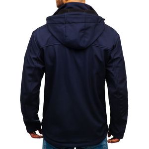 แจ็กเก็ตมีฮู้ดยุทธวิธีของผู้ชาย,เสื้อแจ็คเก็ตลายพรางกันน้ำได้ผ้าซอฟต์เชลล์สำหรับเดินป่าเข้าค่ายเสื้อโค้ทแจ็คเก็ตสินค้า - Product Image 3