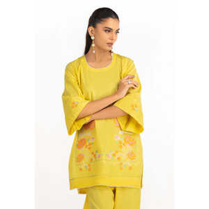 Conjunto Coordinado Cambric Bordado IPST-77207, Atuendo Casual de 2 Piezas para Primavera/Verano XS/XS, Sin Cuello, Mangas Tres Cuartos - Product Image 5