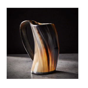 Chope à bière en corne de buffle élégante et moderne de luxe - Design personnalisé, sans danger pour les aliments, passe au lave-vaisselle, finition polie, logo personnalisé - Product Image 1