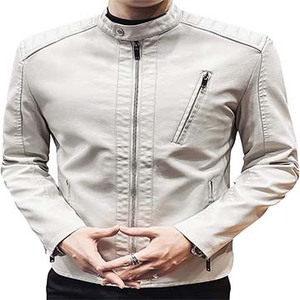 แจ็คเก็ตหนังแท้แฟชั่นฤดูใบไม้ร่วงสำหรับผู้ชาย - Product Image 5