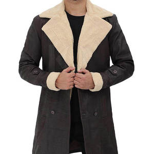 Gabardina de Cuero para Hombre, Estilo Contemporáneo, Corte Largo, Material Premium, Perfecta para el Uso Diario en Invierno - Product Image 4