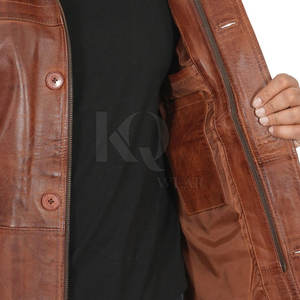 Abrigo de Cuero para Hombre 2026, Elegante, Largo, Cómodo, Material Duradero, Ideal para el Uso Diario en Invierno, a la Moda - Product Image 5