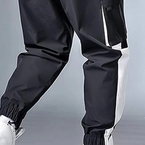 Último diseño de los hombres de trabajo Multi bolsillos de carga Pantalones Precio al por mayor Solapa de bolsillo de dos tonos Hombres Pantalones Ropa de moda personalizada - Product Image 5