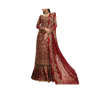 Wedding Collection <b>Kurta</b> Shalwar Fancy Suits Printed Work Ethnic Suits Garment Kurtis Women's Fancy Dresses Wholesale Price - Product Image 1