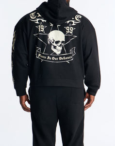 Nueva Llegada Sudadera con Capucha Oversize de Otoño con Hombros Caídos y Cremallera, Color Sólido, Poliéster/Algodón, Personalizable, Ecológica, Transpirable para Hombre - Product Image 2