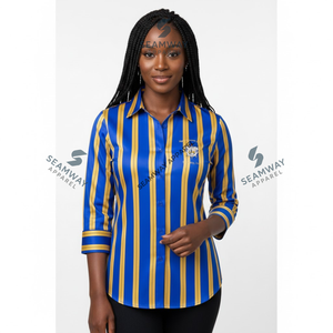 Camisa Formal de la Hermandad Sigma Gamma Rho, Camisa Tejida para Uso Diario, Camisa de Cuello para Mujer, Camisa Casual con Botones Delanteros - Product Image 4