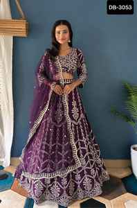 Latest <b>Women</b> Wear Faux Georgette with Trendy Embroidery <b>Sequence</b> Work Wedding Wear Lehenga Choli <b>for</b> <b>Women</b> Cheap Price Lehenga - Product Image 3