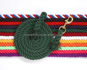 Horse Leads 100% cotone <span class=keywords><strong>3</strong></span> strati <span class=keywords><strong>2</strong></span> metri di piombo per cavalli 0,55 GSM bighai Cotton lead 0.180 GSM colori disponibili personalizza il logo del design - Product Image 3
