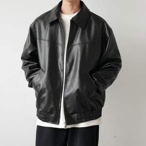 Veste universitaire homme avec tissu en coton léger et poignets côtelés - Product Image 1