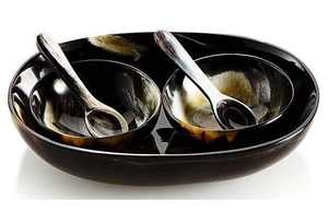 Vajilla Decorativa para el Hogar, Ecológica, Desechable, Novedad, Mejor Calidad, Diseño Moderno, Tazón de Ensalada de Cuerno Natural Hecho a Mano - Product Image 4