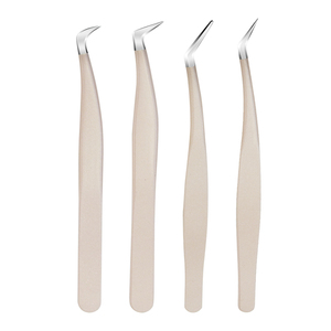 Juego de Pinzas de Acero Inoxidable con Punta Duradera y Suave para Cejas y Pestañas - Product Image 1