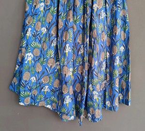 กระโปรงยาวสไตล์โบโฮของผู้หญิง XS ไซส์ฤดูร้อนชุดเดรสยาวผ้าคอตตอนใส่สบายเอวยางยืดพิมพ์ลายเทนนิสชายหาดธรรมชาติ - Product Image 3