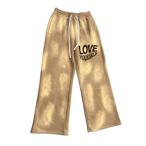 Best Quality <b>Men's</b> Joggers <b>Flare</b> Sweat Pants Acid Washed Sun Fad Sweatpants <b>Trousers</b> For <b>Men</b> With Custom Logo Design - Product Image 1