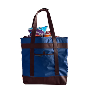 Bolsa de refrigeración de lado suave con aislamiento azul, poliéster duradero para alimentos y picnics - Product Image 3