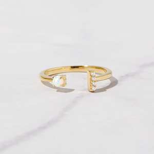 High Premium Quality Real 925 Sterling Silver Classics <b>Women</b> Engagement <b>Rings</b> Bezel Setting <b>Opal</b> Gemstone Wedding Fine Jewelry - Product Image 4