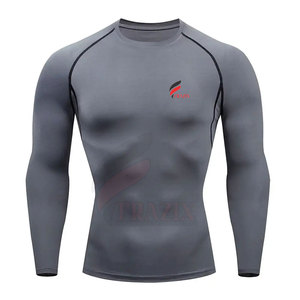 Camiseta de Compresión de Alta Calidad para Hombre, para Entrenamiento de MMA, Transpirable, Ecológica, 100% Poliéster, de Secado Rápido, a un Precio Razonable - Product Image 1