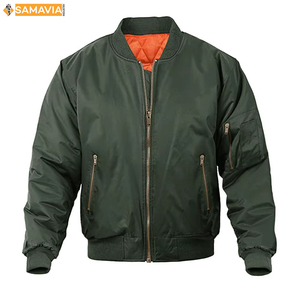Patchwork hommes toile Bomber veste personnalisé broderie conception avant imperméable mode universitaire Style hiver chaud décontracté - Product Image 1
