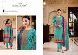 Colección de Salwar Kameez de Algodón Premium con Estampado Digital, Ropa de Fiesta India y Pakistaní, Tejido House Lawn, Absorbe la Humedad, Secado Rápido - Product Image 2