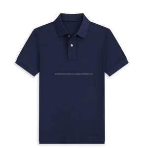 Polo de color personalizado liso para hombre, camiseta de mezcla de algodón informal de manga corta con cuello, ropa informal perfecta - Product Image 3