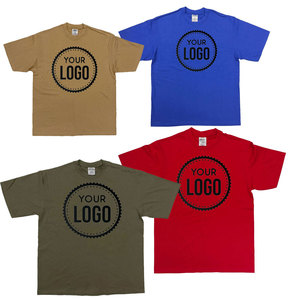 Camiseta de manga corta Pro Club Camiseta de cuello redondo de algodón pesado/poliéster con opción de marca personalizada Camiseta de peso pesado - Product Image 5