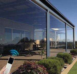 <span class=keywords><strong>Precio</strong></span> al por mayor a prueba de viento impermeable transparente PVC transparente al aire libre persianas enrollables parasoles para pérgola <span class=keywords><strong>garaje</strong></span> terraza - Product Image 4