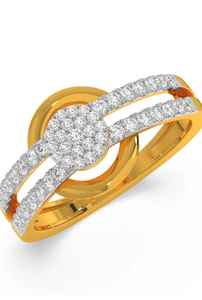 Anillo de boda de compromiso de joyería fina de moda de diamante natural anillo de dedo de banda de regalo de boda chapado en oro rosa de 18 quilates - Product Image 3