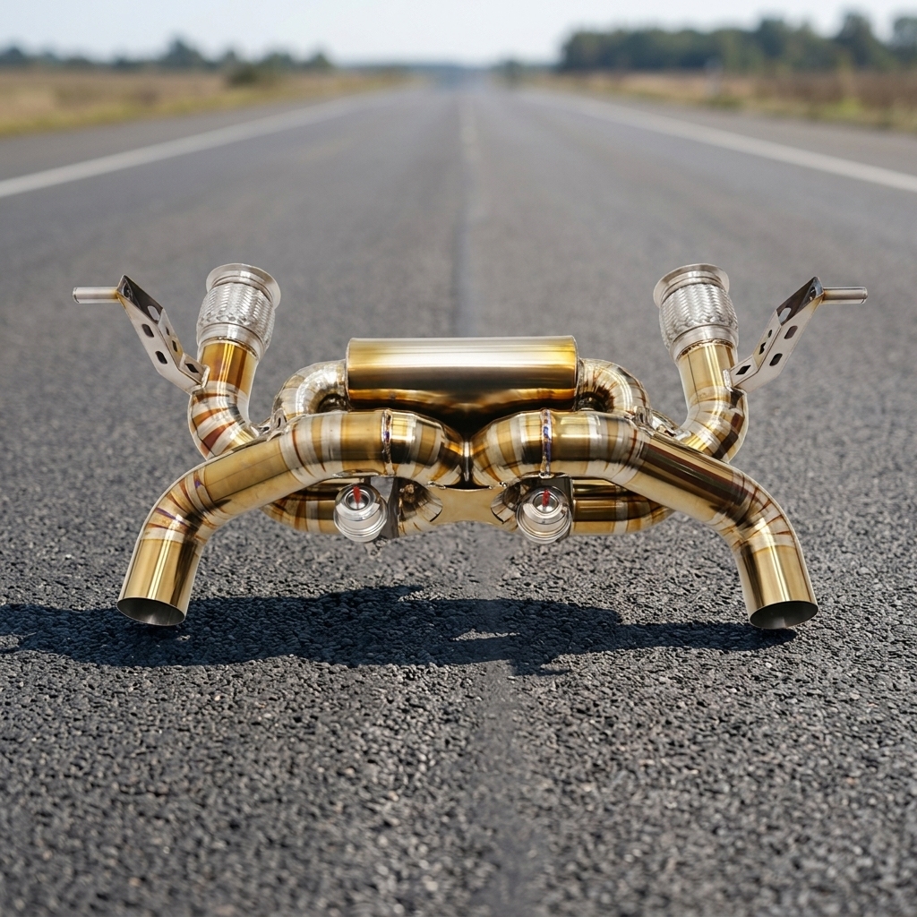 VantaFlow High Performance Titanium Catback Exhaust System Golden Burnt for Lamborghini Huracan STO / EVO / EVO Spyder 5.2L 2020-2026