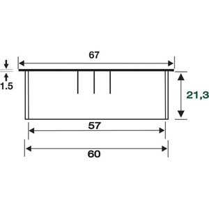 Passage de câble EXIT R Zamak aspect acier inoxydable entrée 60 mm Accessoire de gestion de câbles BMB - Product Image 3