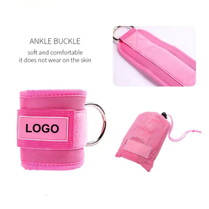 Correas de tobillo de neopreno de alta calidad profesional logotipo personalizado compatible masaje de rodilla de trabajo para máquinas de cable de gimnasio - Product Image 5