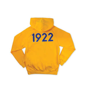 Logo personnalisé 60% coton 40% polyester 350 gsm polaire chenille broderie or royal SGR pull à capuche - Product Image 2