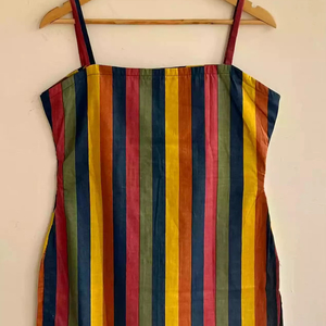 ชุดเดรสแขนสั้นพิมพ์ลายสำหรับผู้หญิงสไตล์ตะวันตกชุดเดรสสั้นสไตล์อินเดีย - Product Image 1