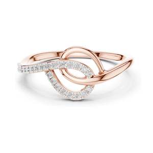 Anillo de Diamantes de Laboratorio de 0.12 CT con Pavé para Mujer, Claridad VVS-VS EF, Oro de 18KT, 14KT, 10KT y Plata 925, Oro Rosa, Amarillo, Blanco - Product Image 2