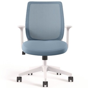 Alera ALEWX42BME24 17.09 Pulgadas 20.83 Pulgadas Altura del asiento 275 Lbs. Silla de Trabajo Giratoria Ergonómica Wessex de Tela y Malla, Color Seafoam, para Oficina - Product Image 1