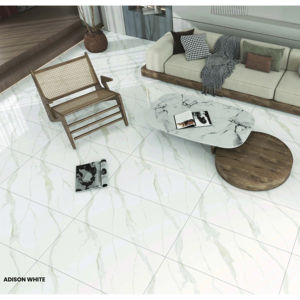 Dalles murales et de sol en porcelaine de luxe 600x1200 avec aspect marbre brillant pour les projets d'intérieur modernes et commerciaux - Product Image 1