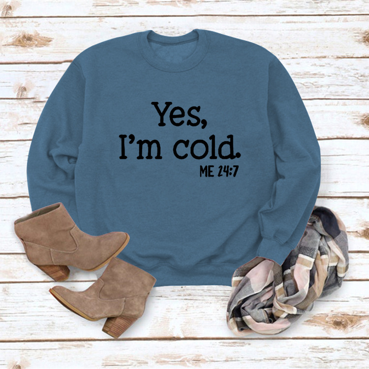 Blue sweatshirt (black font)