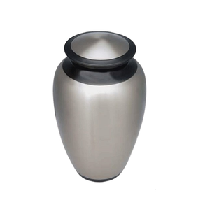 Urnas de Cremación de Latón Macizo para Cenizas Humanas, Esmalte Plateado, 10.5 Pulgadas, Artículos Funerarios, Urna de Cremación, Recipiente para Cenizas - Product Image 1