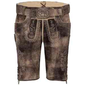 Pantalón corto bávaro de cuero de vaca bordado personalizado de alta calidad para ropa de rendimiento de Festival alemán - Product Image 4