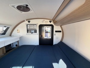 Bean Stock Lightweight Waterproof Modern Expanded Mini Caravan Teardrop Travel Trailer 2 Person Aluminum Slide-Out Kitchen - Product Image 5