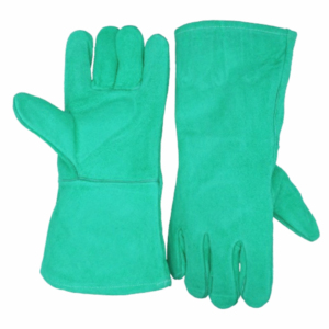 Gants en cuir fendu de vachette de meilleure performance, résistant à l'abrasion et à la chaleur pour le soudage, la lutte contre l'incendie et le barbecue. - Product Image 3