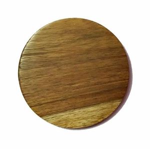 Dessous de verre rond en bois Brown Legacy Dessous de verre en bois écologique Dessous de verre rond carré en bois de bambou noyer et liège au prix de vente entier - Product Image 3