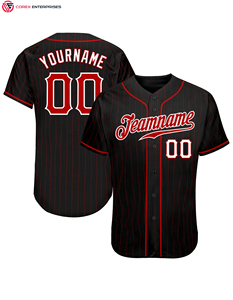 Maillot de baseball à rayures personnalisées Chemises de softball à rayures personnalisées Uniforme sportif à sublimation pour hommes femmes jeunes adultes - Product Image 5