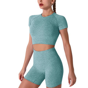 Ropa deportiva sin costuras para mujer, conjuntos de Yoga, ropa para mujer, gimnasio, Fitness, entrenamiento deportivo, conjuntos de Yoga, ropa, traje 2026 - Product Image 4
