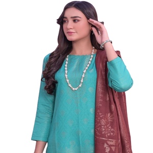 Bin Hameed Original Khaddar 3 pièces Jacquard Broshia femmes Salwar Kameez quotidien/fête porter confortable sensation ethnique indien - Product Image 1