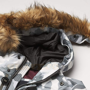 High Street Style Cómoda chaqueta Parka con capucha Ropa de moda más vendida para uso en invierno al aire libre con patrón de letras - Product Image 2
