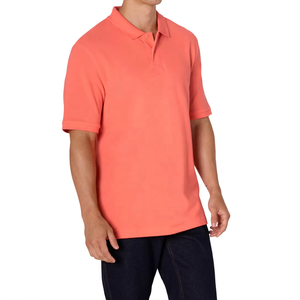 Polo personnalisé pour homme, manches courtes, coupe ajustée, col contrastant, couleurs et tailles personnalisables, broderie, OEM, vente en gros - Product Image 5