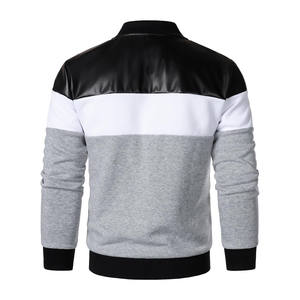 Chaquetas universitarias de invierno de hombre de lana cepillada CVC de alta calidad con estampado de logotipo de alta calidad al por mayor chaqueta universitaria lisa en blanco - Product Image 6